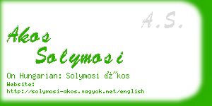 akos solymosi business card